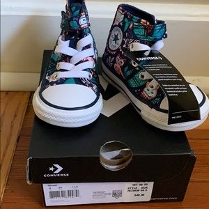 Baby girl converse hightops - never worn with tags
